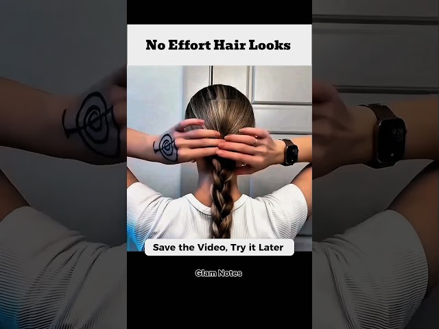 How to Do a Low Braided Ponytail 🎀 | Easy Hairstyle Tutorial #BraidedPonytail #HairTutorial