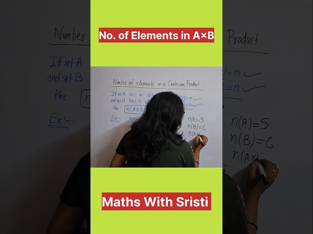 No. of elements in Cartesian Product 🔥📚#mathswithsristi #maths #shorts