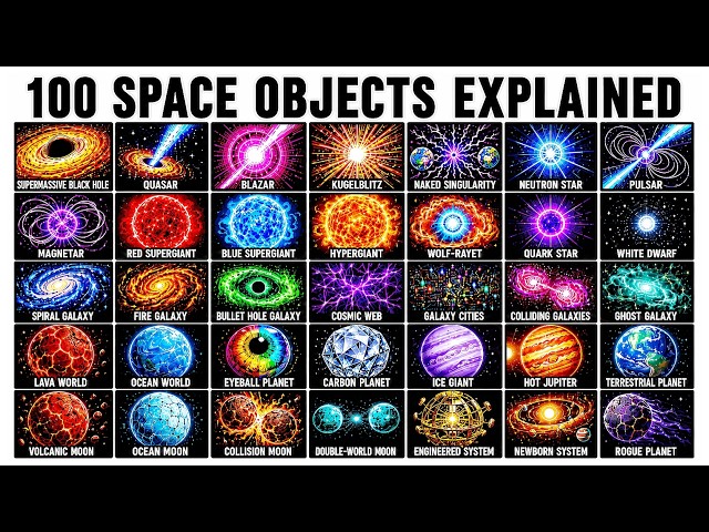 100 Space Objects Explained in 1 Hour (MARATHON)