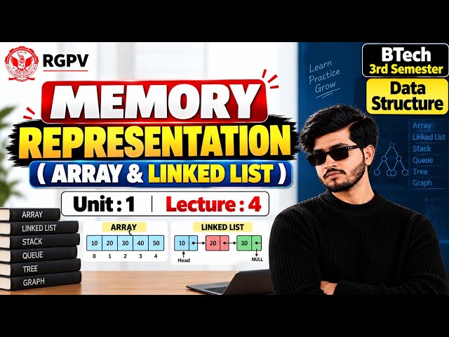Memory Representation | RGPV 3rd Semester | Data Structures | Lecture 4