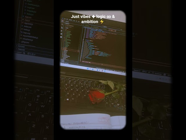 Just vibes ✦ logic ∞ & ambition ⚡ #coding #techwithme#Coding  #CodeLife #TechVibes 💻⚡