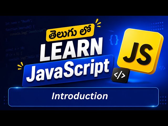 JavaScript for Automation Testing in Telugu - Introduction & Setup (Part 1)