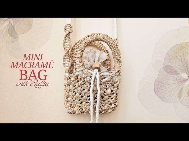 DIY Mini Macramé Bag with Raffia | Easy Step-by-Step Tutorial