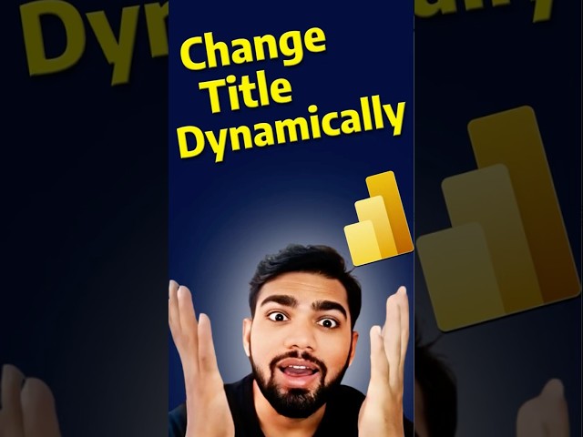 Change the Chart titles dynamically in Power BI