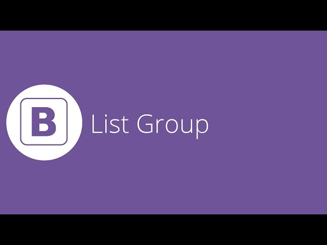 Bootstrap tutorial 14 - List Group