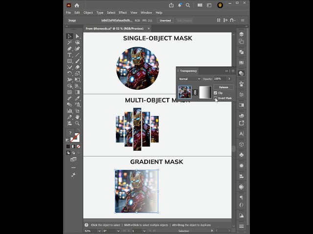 Adobe Illustrator 2026 | How to Apply the 3 Types of Masks in Illustrator #benocds