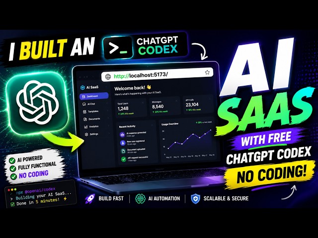 Built & Sell AI SaaS with FREE ChatGPT Codex | No Coding | Vibe Coding