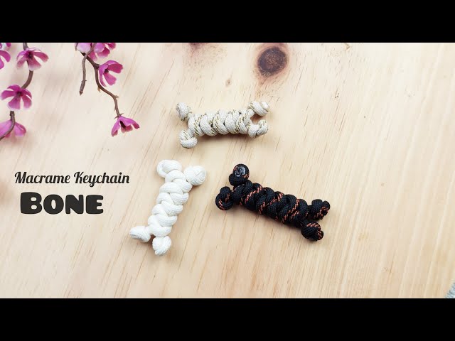 MACRAME BONE KEYCHAIN | EASY MACRAME KEYCHAIN