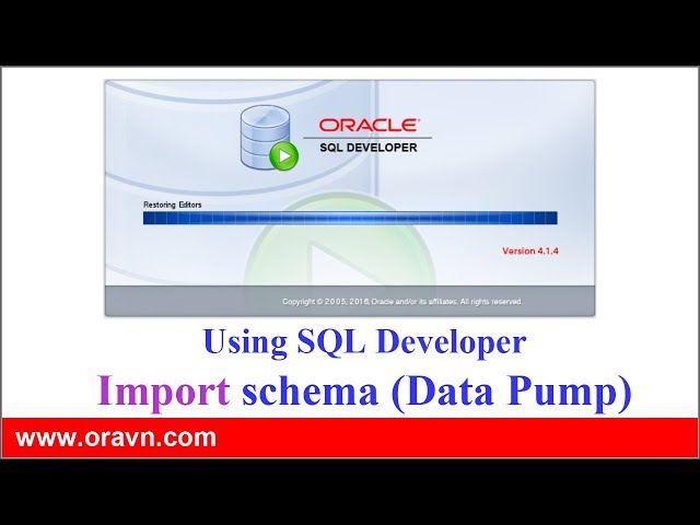 SQL Developer: IMPORT tables, schemes or whole database via Oracle SQL Developer.