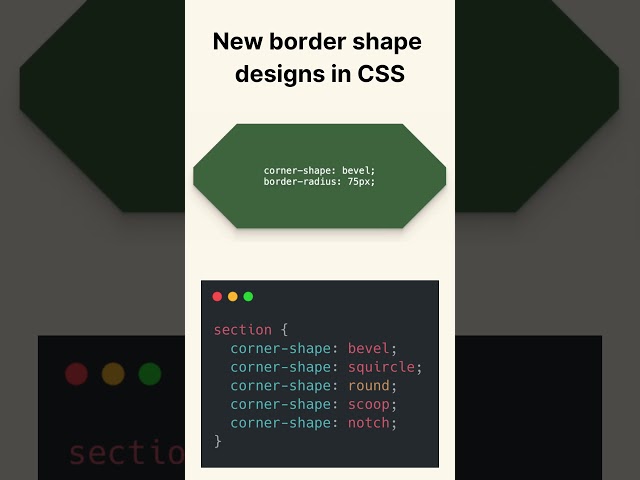 New Border Property in CSS: corner-shape #css #coding #frontend #front #frontenddevelopment