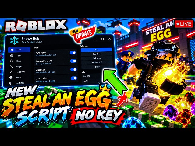 Steal An Egg Script - NO KEY 2026 Update Instant Steal Egg, Auto Farm, Anti Chase, Freeze Guardian