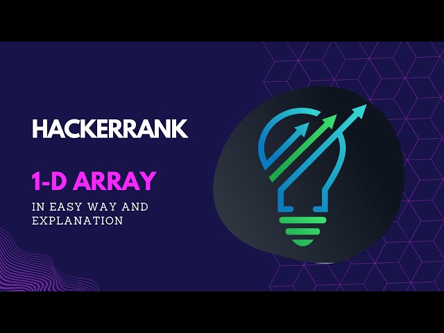 1D array problem of Hackerrank in C