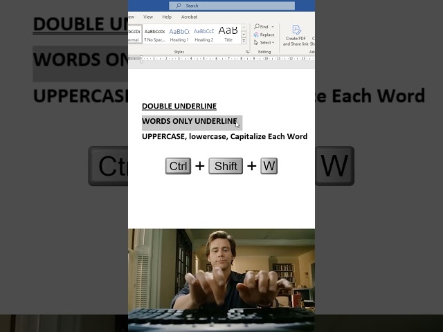 MS word shortcuts every office employee should know 🤯 #wordtips #documents #office