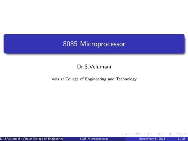 Microprocessor Architecture