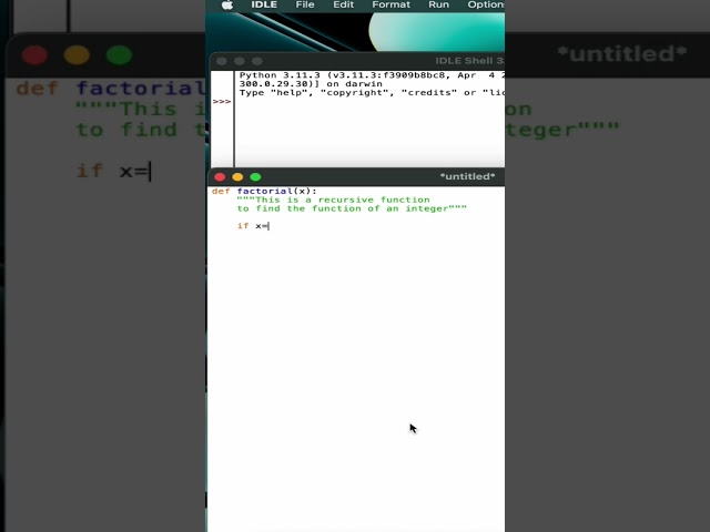 Factorial of a number with the help of function in python.😉 #progra