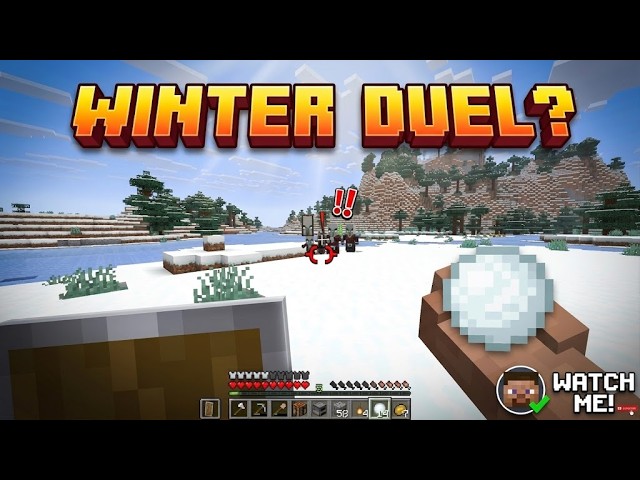 Defeating a Pillager Patrol with ONLY SNOWBALLS in Minecraft! ❄️