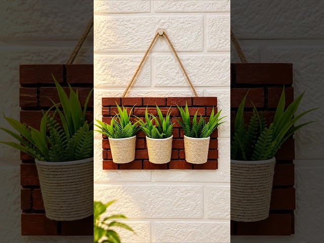 DIY Wall Hanging Planter 🌿 | Easy Home Decor Idea | Beautiful Hanging Planter Craft #shorts