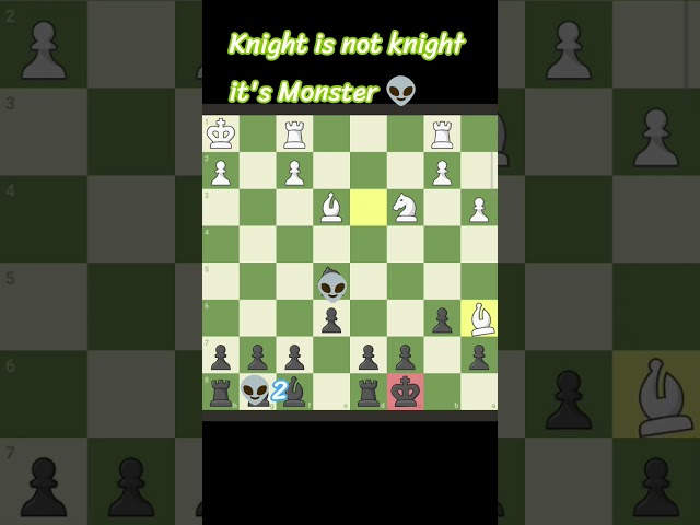Knight isn't a knight.i called it a monster 👽 #chess #chessgame #gaming #chessking #chessrush