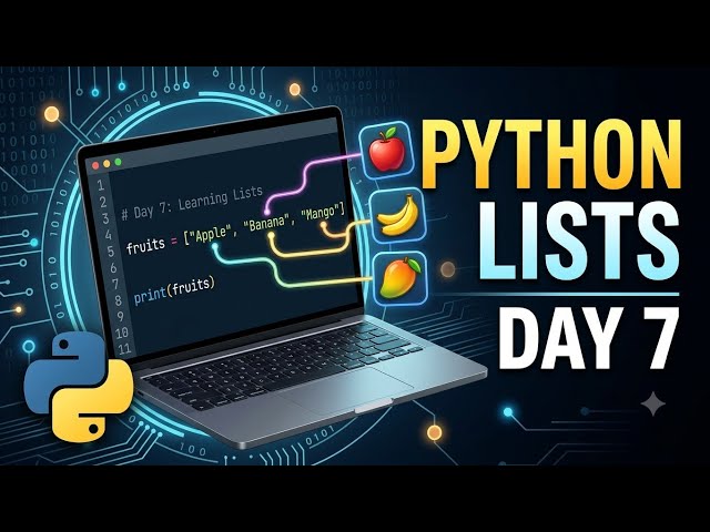 : Python Lists Explained 🐍 | Day 7 | Python #Python #LearnPythan# python beginner