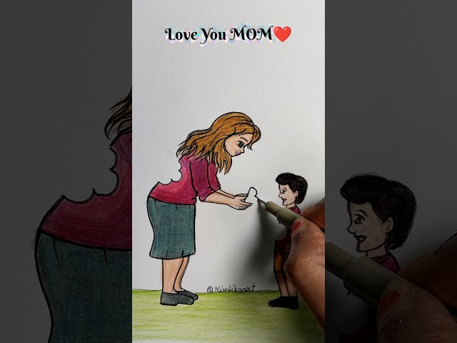 love You MOM ❤️#motherlove #drawing #art #trending #shorts #story