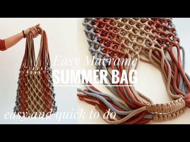 DIY Macrame Shopping Bag For Beginners/How To Make Macrame Bag/Torebka macrama/Torebka ze sznurka