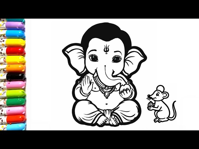 Easy Ganpati Drawing Tutorial | Simple & Beautiful Drawing for Kids 