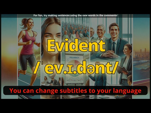 Evident meaning with 5 examples
