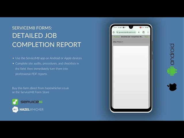 ServiceM8 Forms - Detailed Job Completion Report