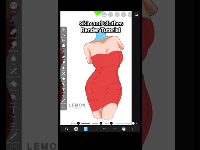 Skin & Clothe Render ♥️ #art#render#digitalart#ibispaintx#drawing#tutorial#trending#trend#viral#fypシ