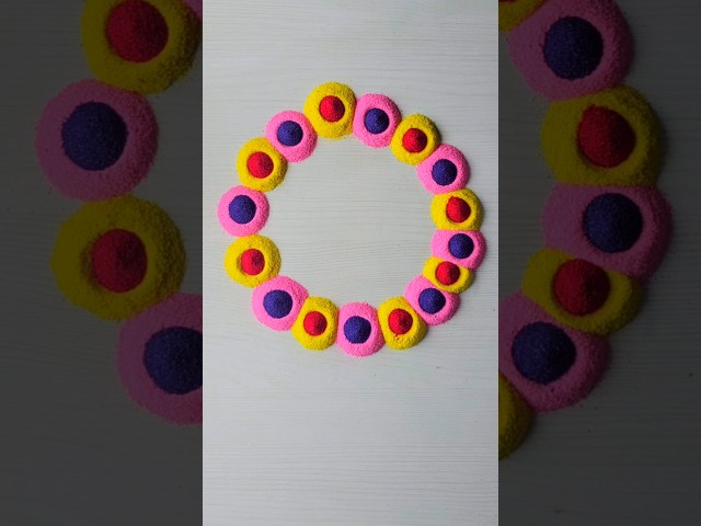 🌸Simple Navratri Rangoli Design | Easy & Beautiful Rangoli forXHome | Satisfying Art#Shorts