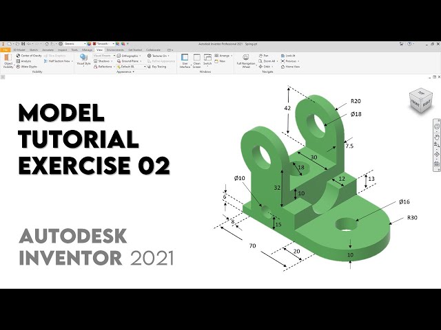 Autodesk Inventor 2021 | Exercise 02 | Intermediate Tutorial