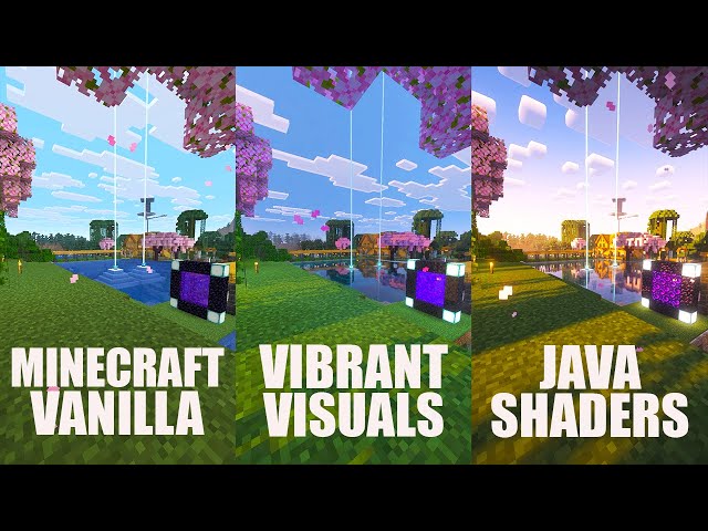 Minecraft Vanilla vs Vibrant Visuals vs Complementary | Which is Best?