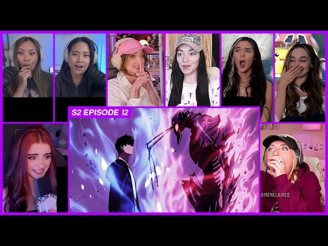 [GIRLS REACT] Sung Jin Woo vs Ant King Beru | S2 Ep 12 Girl Reaction Mashup