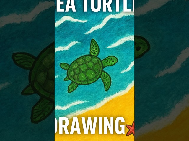 Drawing a Sea Turtle Bookmark 🐢✨ | Part 1 #shorts #painting #drawing
