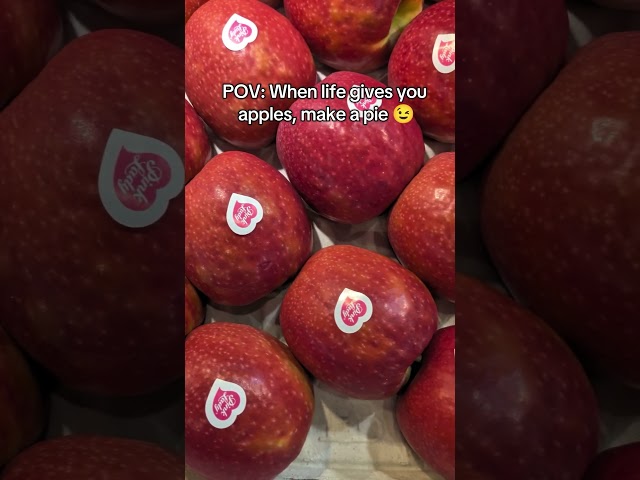 if life gives you apples, make a pie 🤩🙏👍💪🚀🌱