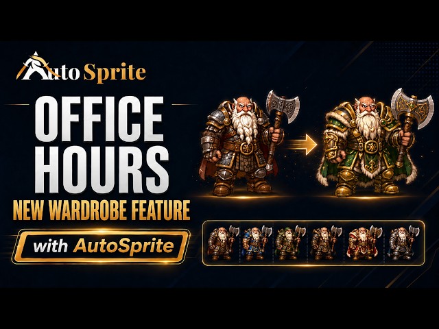 Create New Outfits, Poses & Animations with AutoSprite’s Wardrobe Feature