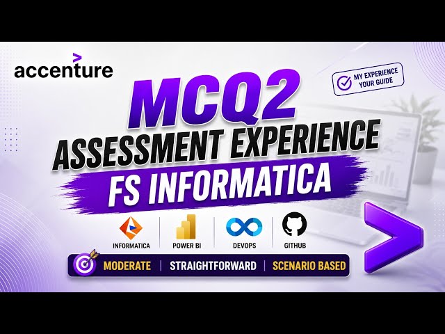 Accenture MCQ2 Assessment Experience | FS Informatica | Questions, Topics & Difficulty