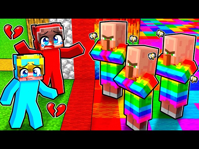Villagers SPLIT the VILLAGE IN HALF in Minecraft!!