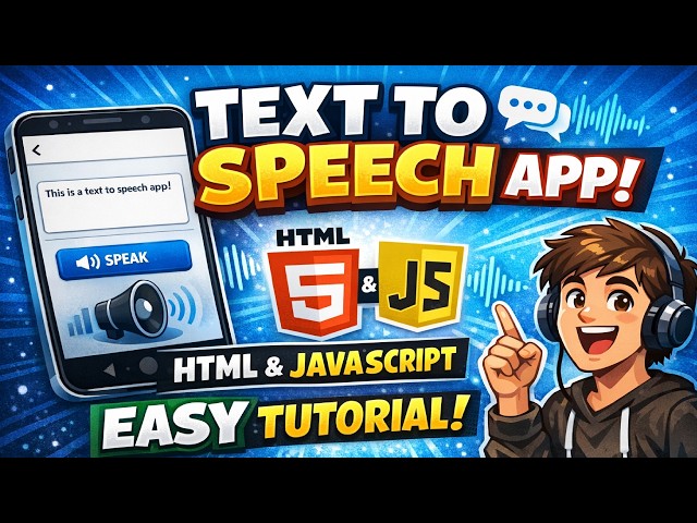 Text to Speech App | HTML and JavaScript Easy Tutorial