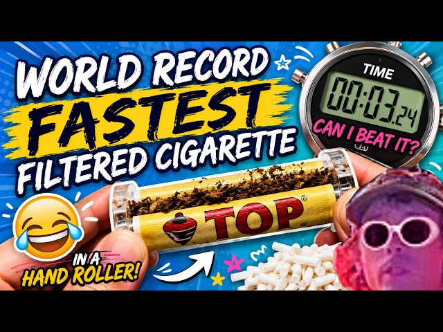 World Record Cigarette Rolling Attempt 😂 Hand Roller Speedrun | How Fast Can You Roll Your Own Cig?