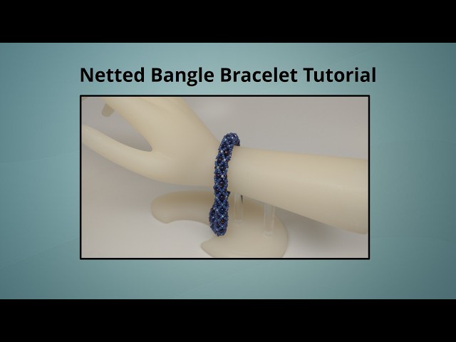 Netted Stitch Bangle Bracelet Tutorial | Using 4mm rounds & Miyuki seed 11/0's