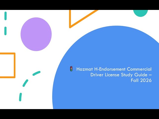 Ultimate CDL Hazmat Practice Test Fall 2026 | Full 60-Question Quiz