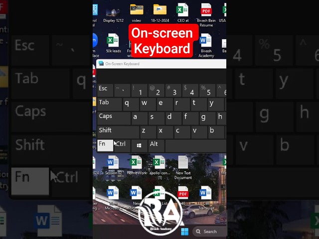 On-Screen Keyboard Shortcut key ll Bivash Academy