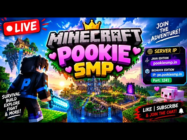 👑 Pookie SMP LIVE – Becoming the King of the Server!