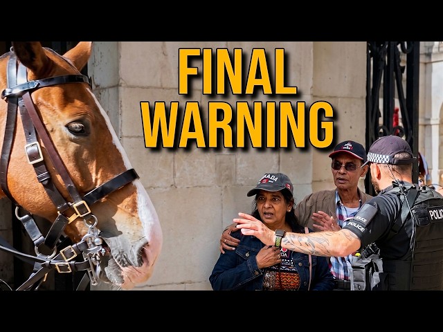First The King's Guard Warned Them... Then Police Stepped In
