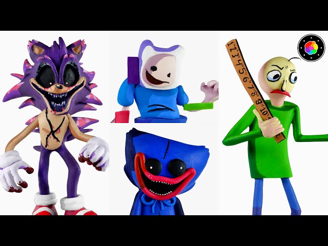 MAKING ALL FNF Mods (Sonic.Exe, Baldi, Finn Pibby and Huggy Wuggy Phase 2) - Clay #10 | PlastiVerse