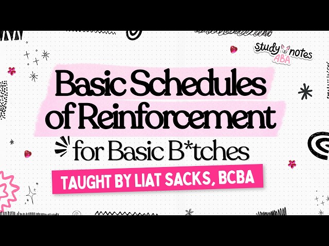 Basic Schedules of Reinforcement for Basic B*tches | BCBA Exam Prep