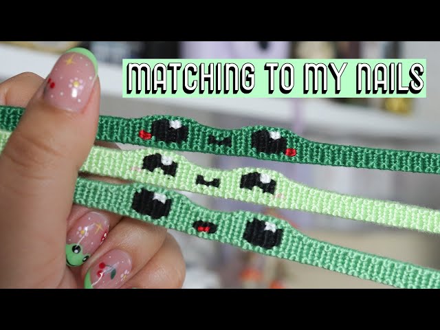 Matching My Nails To My Bracelet [CC] || Friendship Bracelets