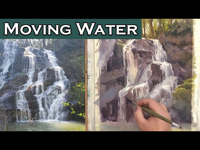 How to Paint A Waterfall in Watercolor and Make the Water Look Real