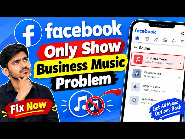 Facebook Reels Only Business Music Problem Solve | Facebook Music Option Not Showing | 2026